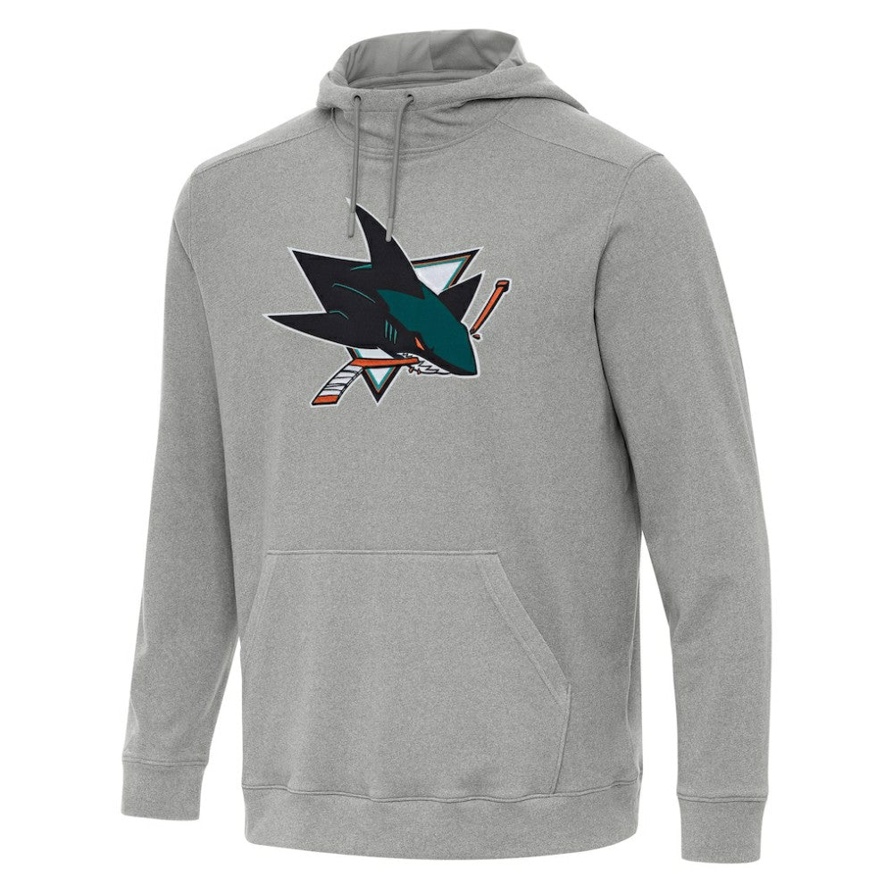 San Jose Sharks Antigua Cloud Pullover Hoodie - Heather Gray - NHL 202258644