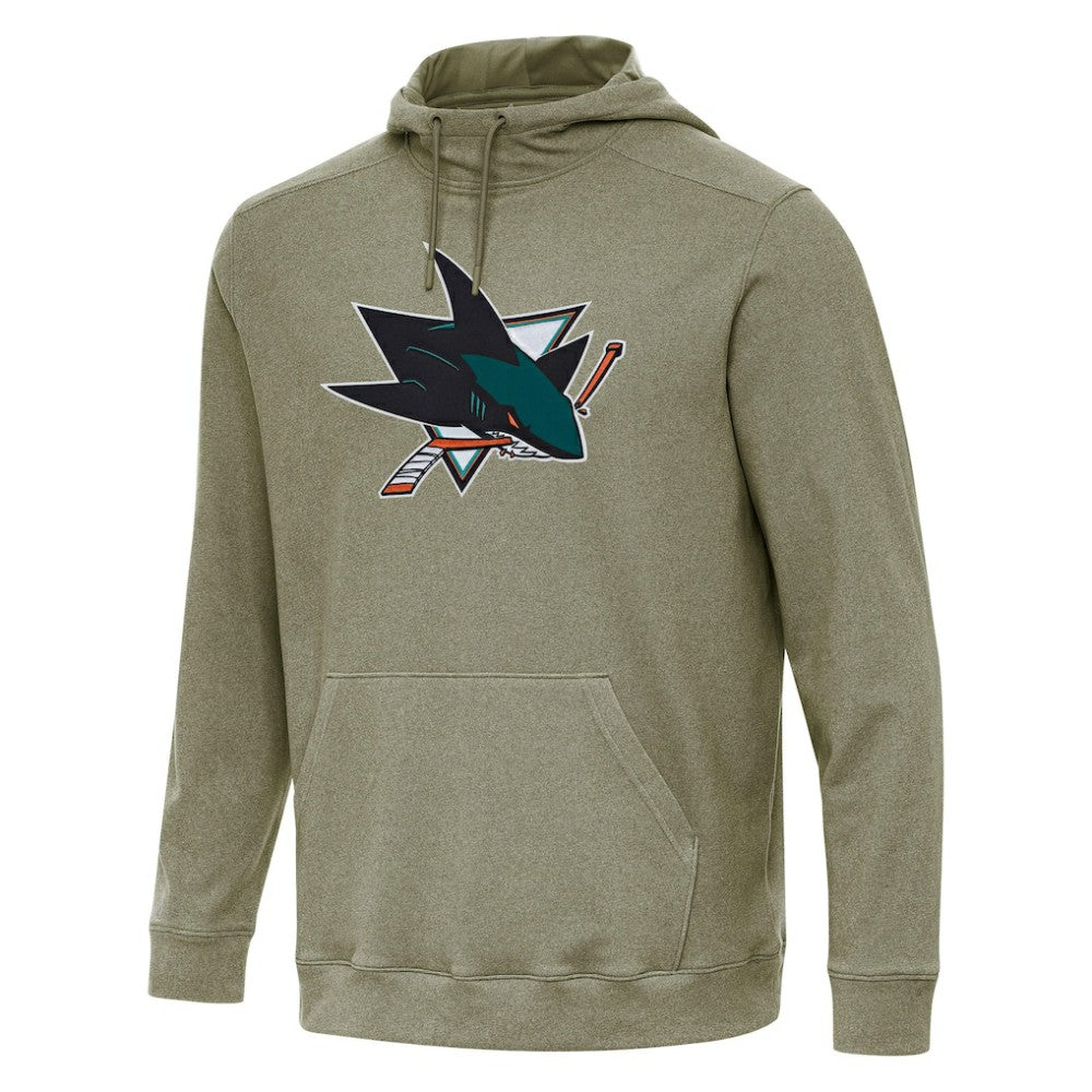 San Jose Sharks Antigua Cloud Pullover Hoodie - Olive - NHL 202258646