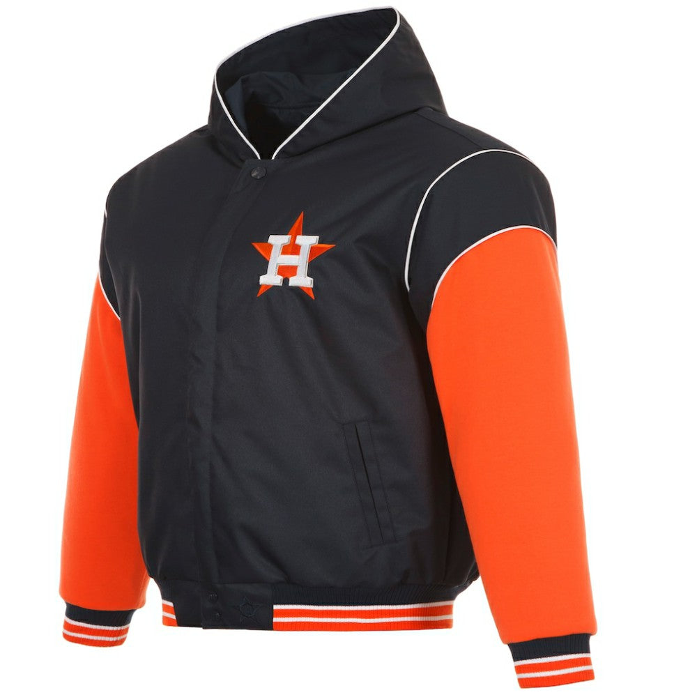 Houston Astros JH Design Youth Reversible Fleece Full-Snap Hoodie Jacket - Black - MLB Online