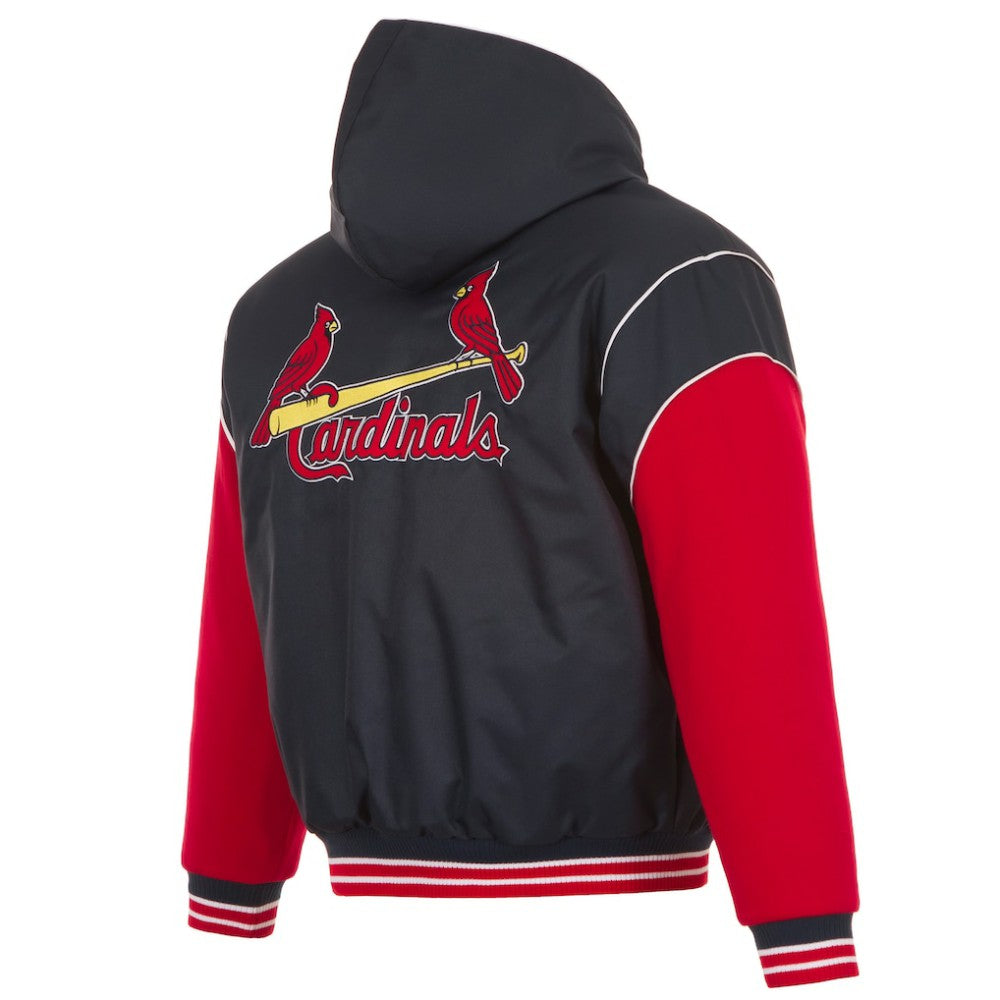 St. Louis Cardinals JH Design Youth Reversible Fleece Full-Snap Hoodie Jacket - Black - MLB Sale