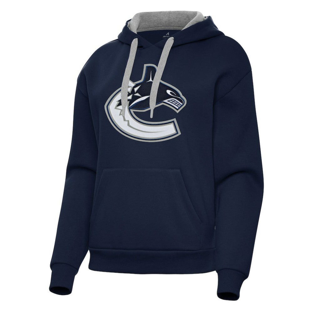Vancouver Canucks Antigua Women's Victory Pullover Hoodie - Navy - NHL 202258871