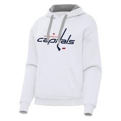 Washington Capitals Antigua Women's Victory Pullover Hoodie - White - NHL 202258880