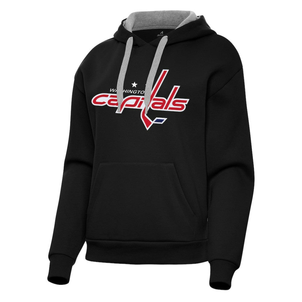 Washington Capitals Antigua Women's Victory Pullover Hoodie - Black - NHL 202258882