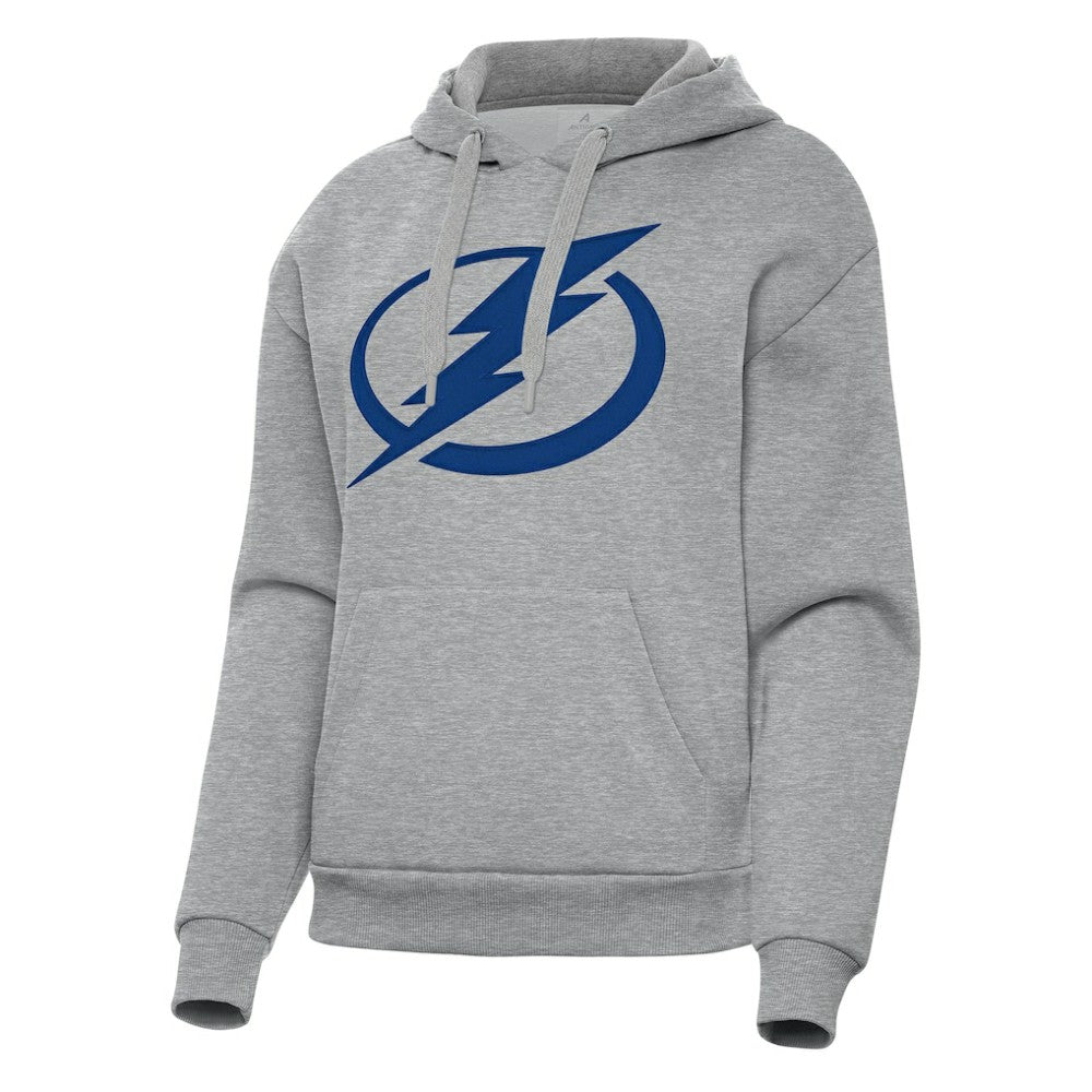 Tampa Bay Lightning Antigua Women's Victory Pullover Hoodie - Heather Gray - NHL 202258892