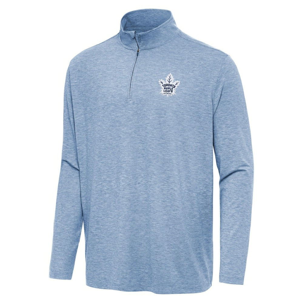 Toronto Maple Leafs Antigua Hunk Quarter-Zip Top - Heather Blue - NHL 202258988