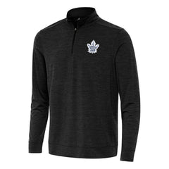 Toronto Maple Leafs Antigua Bright Quarter-Zip Top - Heather Black - NHL 202259106
