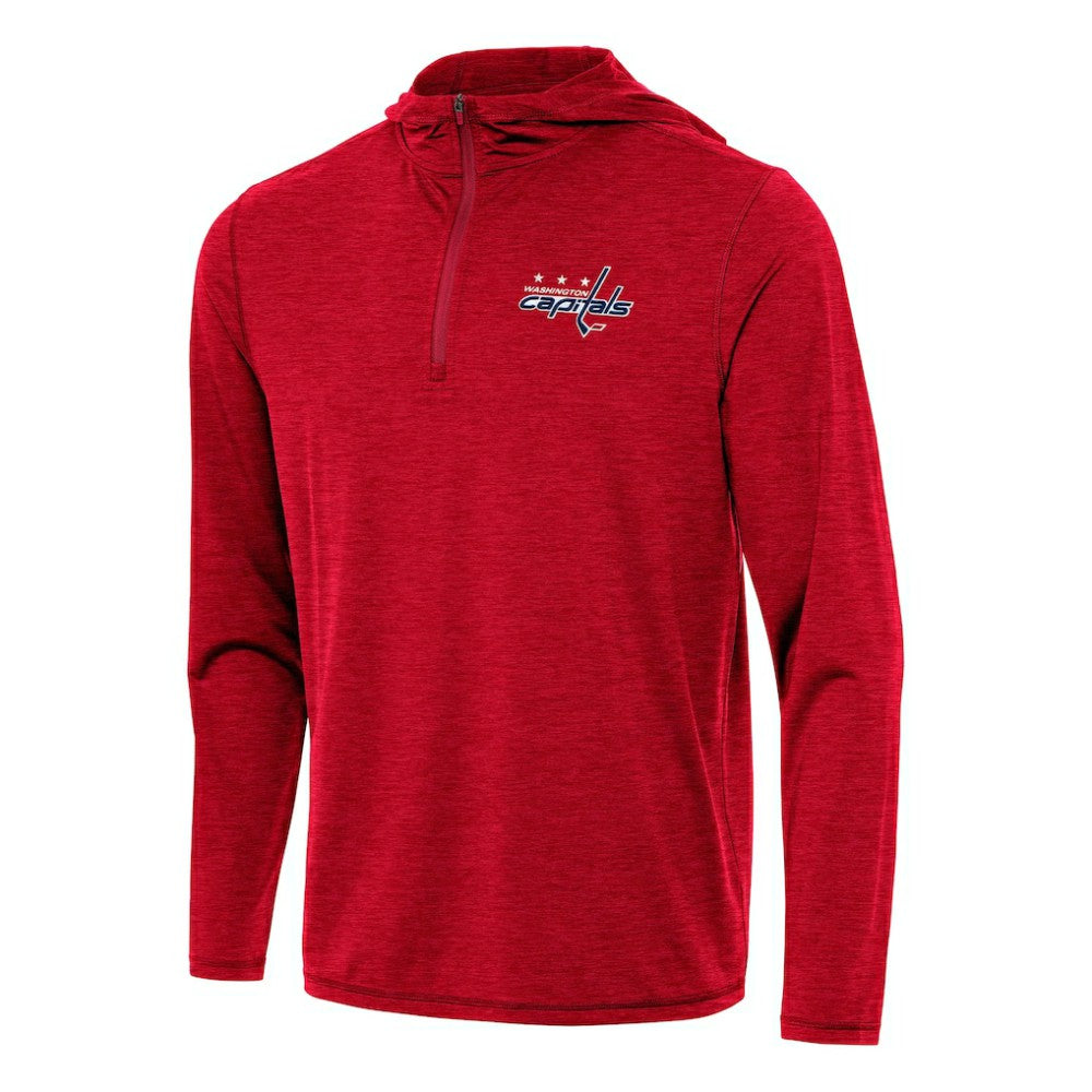 Washington Capitals Antigua Tidy Quarter-Zip Hoodie - Heather Red - NHL 202259112