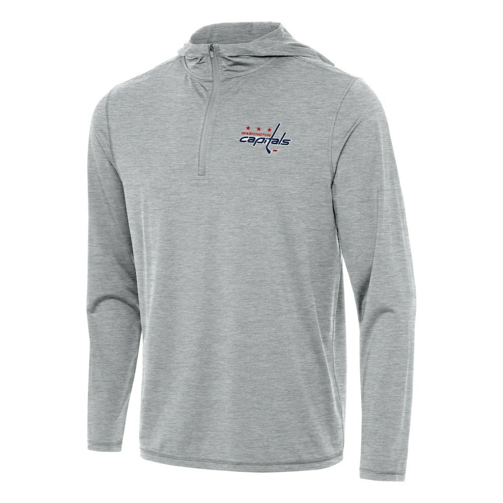 Washington Capitals Antigua Tidy Quarter-Zip Hoodie - Heather Gray - NHL 202259114