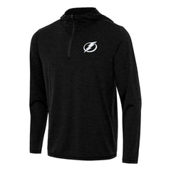 Tampa Bay Lightning Antigua Tidy Quarter-Zip Hoodie - Heather Black - NHL 202259117