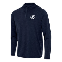 Tampa Bay Lightning Antigua Tidy Quarter-Zip Hoodie - Heather Navy - NHL 202259118