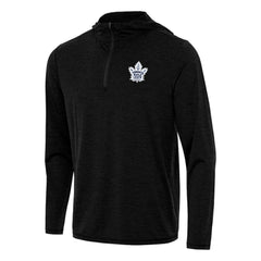 Toronto Maple Leafs Antigua Tidy Quarter-Zip Hoodie - Heather Black - NHL 202259119