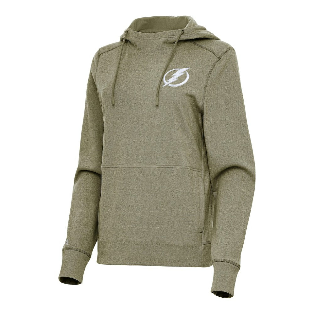 Tampa Bay Lightning Antigua Women's Justice Pullover Hoodie - Olive - NHL 202259278