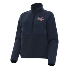 Washington Capitals Antigua Women's Figure Half-Zip Pullover Sweatshirt - Navy - NHL 202259399