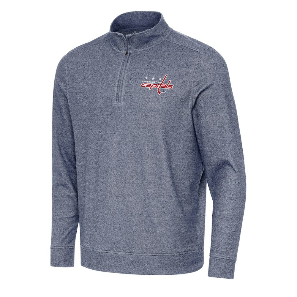 Washington Capitals Antigua Subtle Quarter-Zip Sweatshirt - Heather Navy - NHL 202259453
