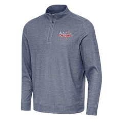 Washington Capitals Antigua Subtle Quarter-Zip Sweatshirt - Heather Navy - NHL 202259453