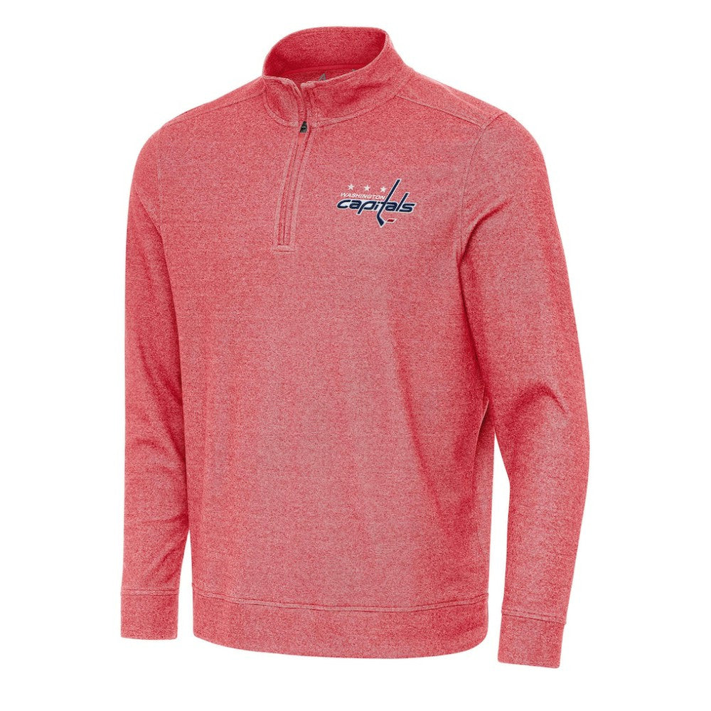 Washington Capitals Antigua Subtle Quarter-Zip Sweatshirt - Heather Red - NHL 202259454