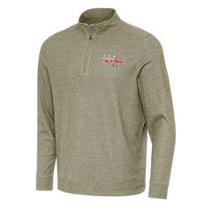 Washington Capitals Antigua Subtle Quarter-Zip Sweatshirt - Olive - NHL 202259456