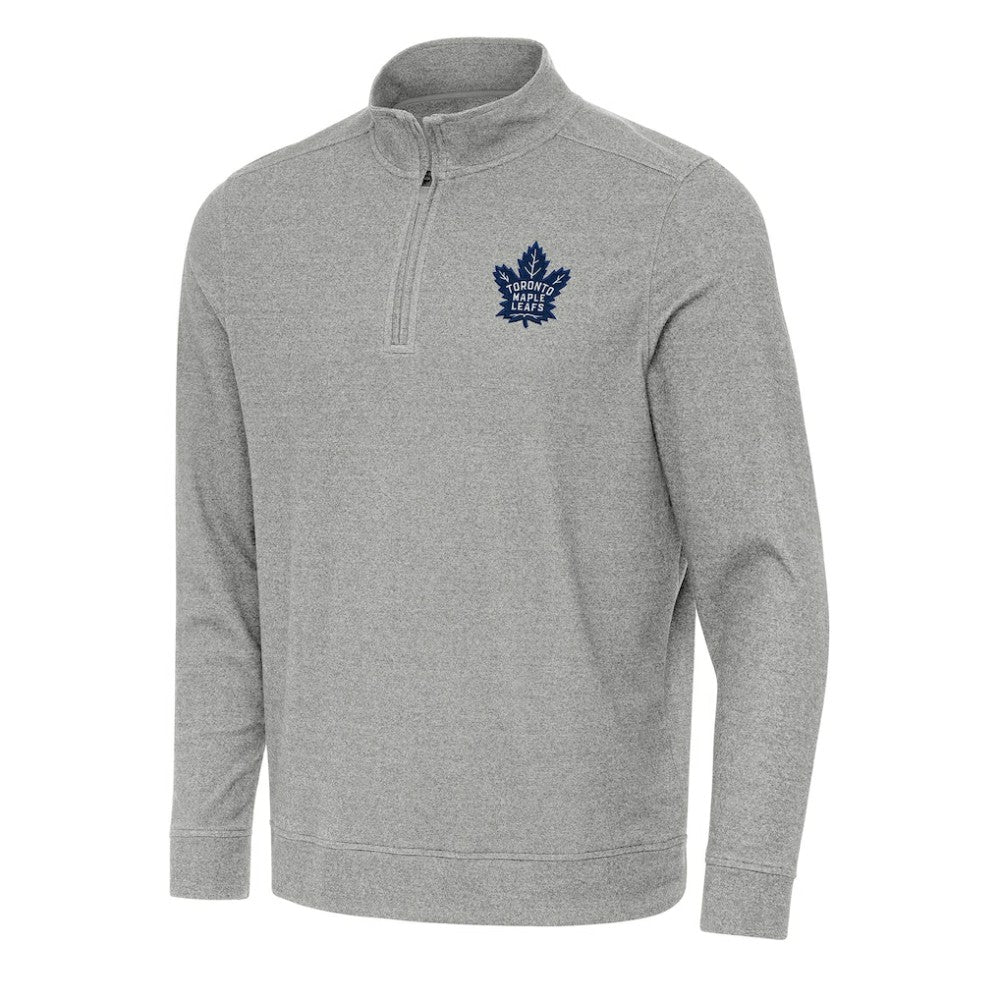 Toronto Maple Leafs Antigua Subtle Quarter-Zip Sweatshirt - Heather Gray - NHL 202259464