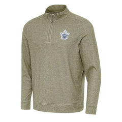 Toronto Maple Leafs Antigua Subtle Quarter-Zip Sweatshirt - Olive - NHL 202259466
