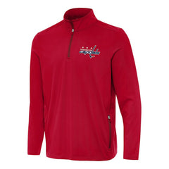 Washington Capitals Antigua Perilous Quarter-Zip Sweatshirt - Red - NHL 202259489