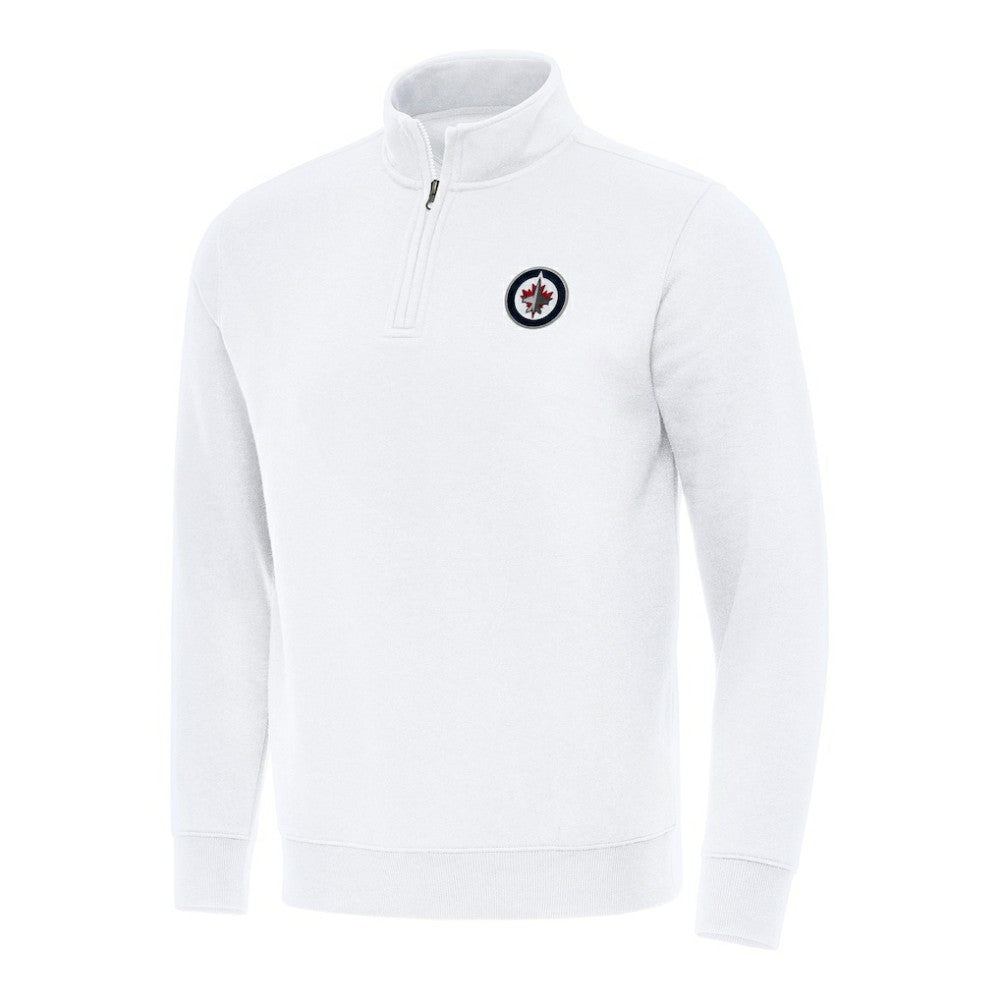 Winnipeg Jets Antigua Victory Quarter-Zip Mock Sweatshirt - White - NHL 202259520