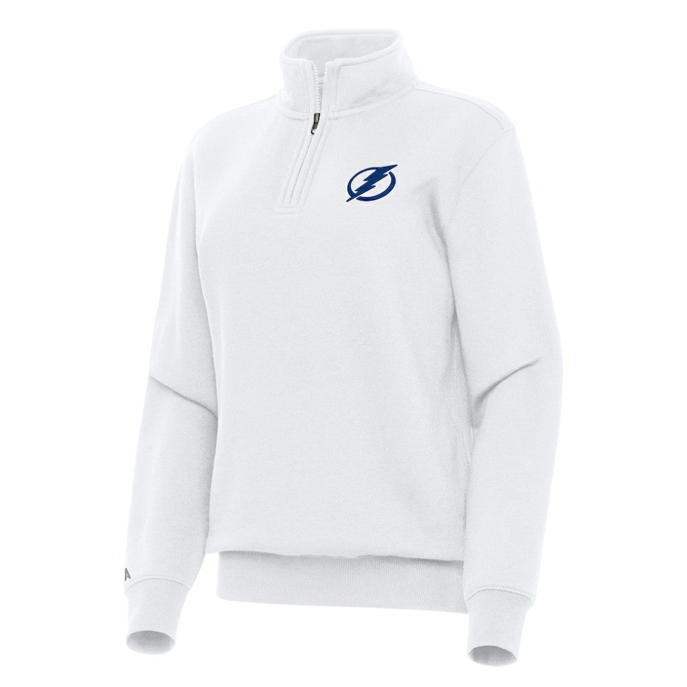 Tampa Bay Lightning Antigua Women's Victory Quarter-Zip Sweatshirt - White - NHL 202259536