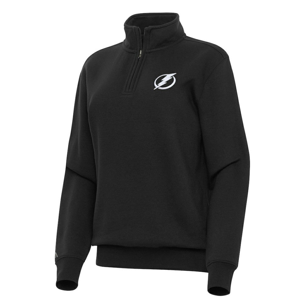 Tampa Bay Lightning Antigua Women's Victory Quarter-Zip Sweatshirt - Black - NHL 202259538
