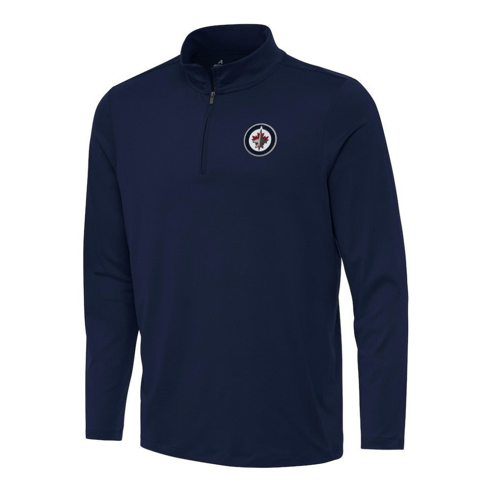 Winnipeg Jets Antigua Reprocess Quarter-Zip Top - Navy - NHL 202259616