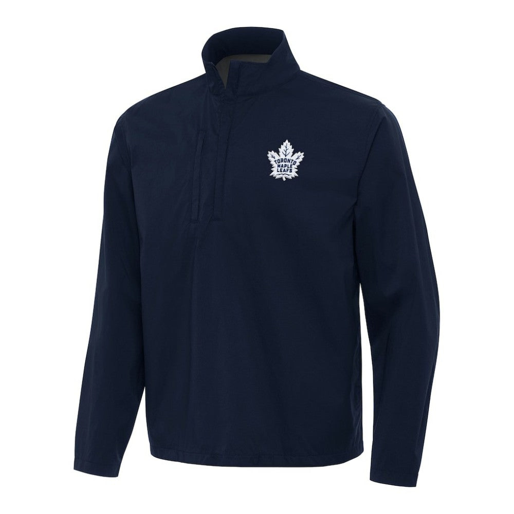 Toronto Maple Leafs Antigua Brisk Quarter-Zip Windbreaker - Navy - NHL 202259756