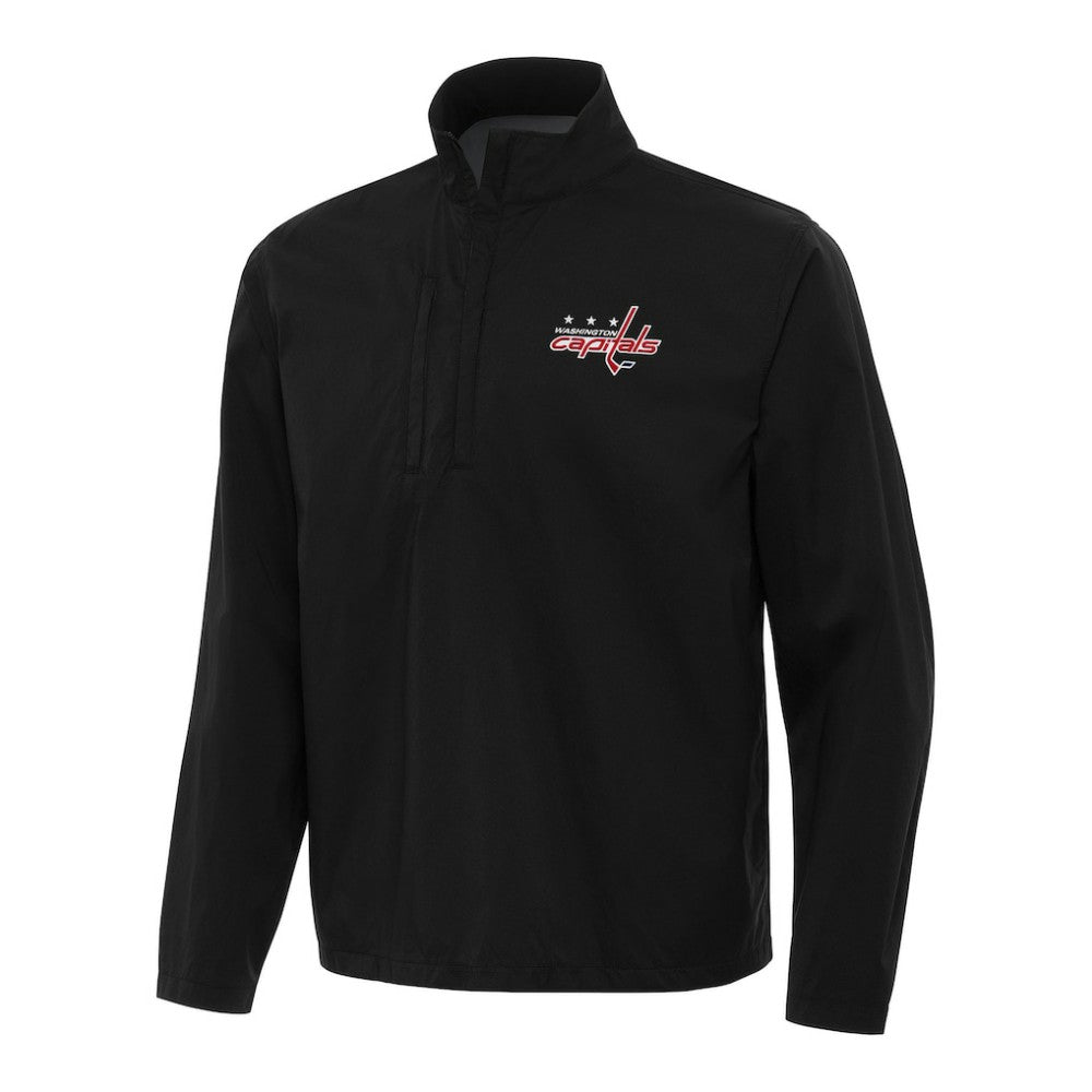 Washington Capitals Antigua Brisk Quarter-Zip Windbreaker - Black - NHL 202259764