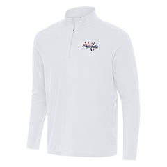 Washington Capitals Antigua Intent Quarter-Zip Top - White - NHL 202259841