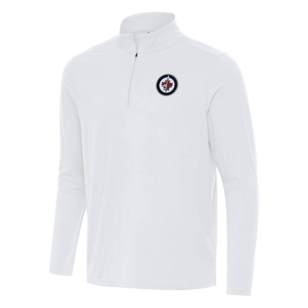 Winnipeg Jets Antigua Intent Quarter-Zip Top - White - NHL 202259846