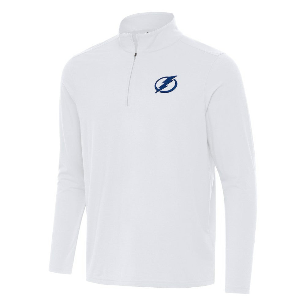 Tampa Bay Lightning Antigua Intent Quarter-Zip Top - White - NHL 202259856