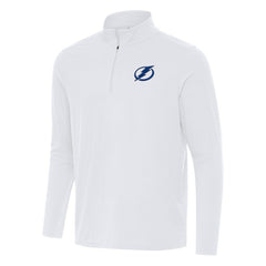 Tampa Bay Lightning Antigua Intent Quarter-Zip Top - White - NHL 202259856