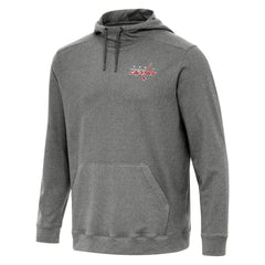 Washington Capitals Antigua Cloud Pullover Hoodie - Heather Black - NHL 202259869