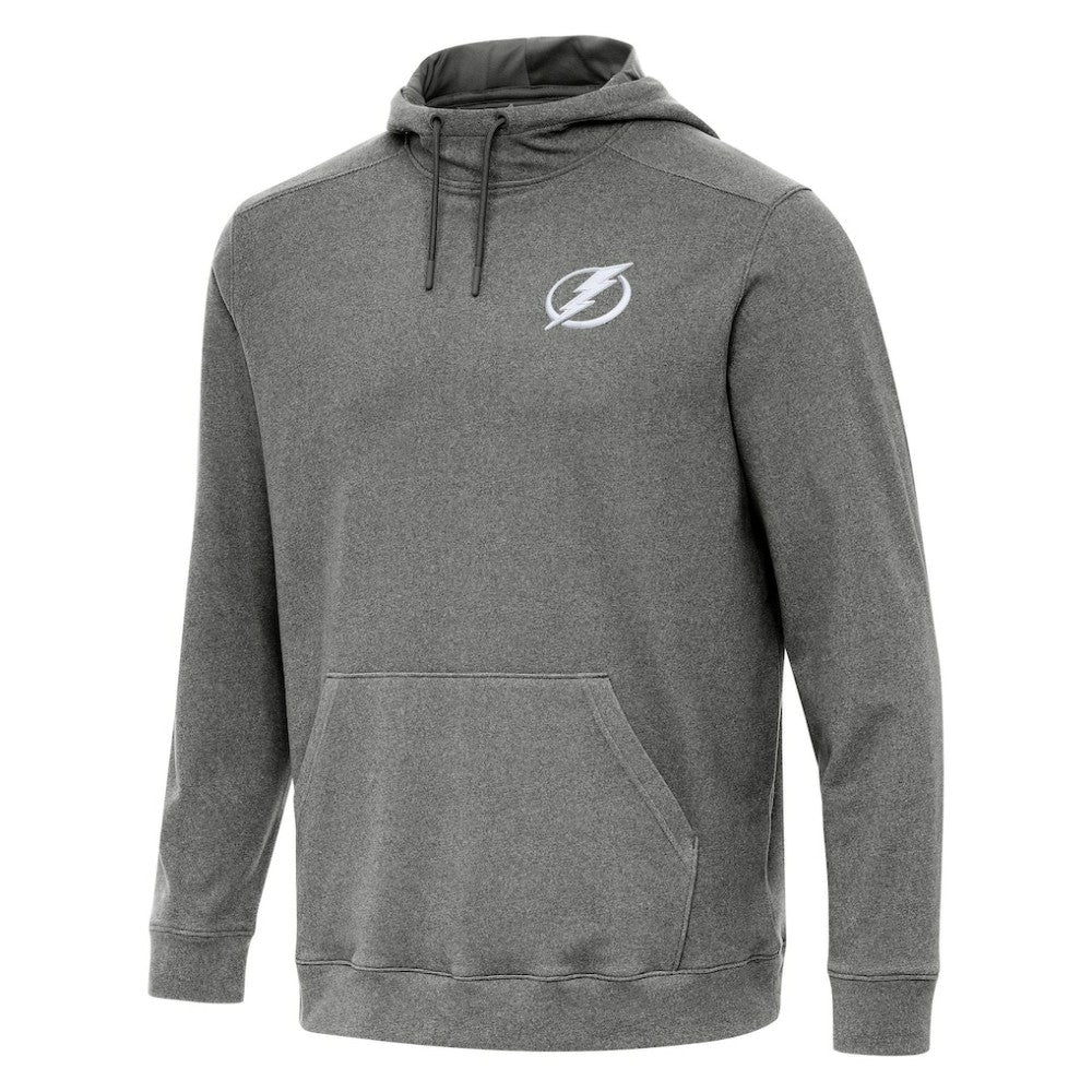 Tampa Bay Lightning Antigua Cloud Pullover Hoodie - Heather Black - NHL 202259878