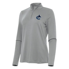Vancouver Canucks Antigua Women's Reprocess Quarter-Zip Top - Gray - NHL 202259945