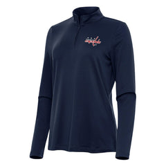 Washington Capitals Antigua Women's Reprocess Quarter-Zip Top - Navy - NHL 202259947
