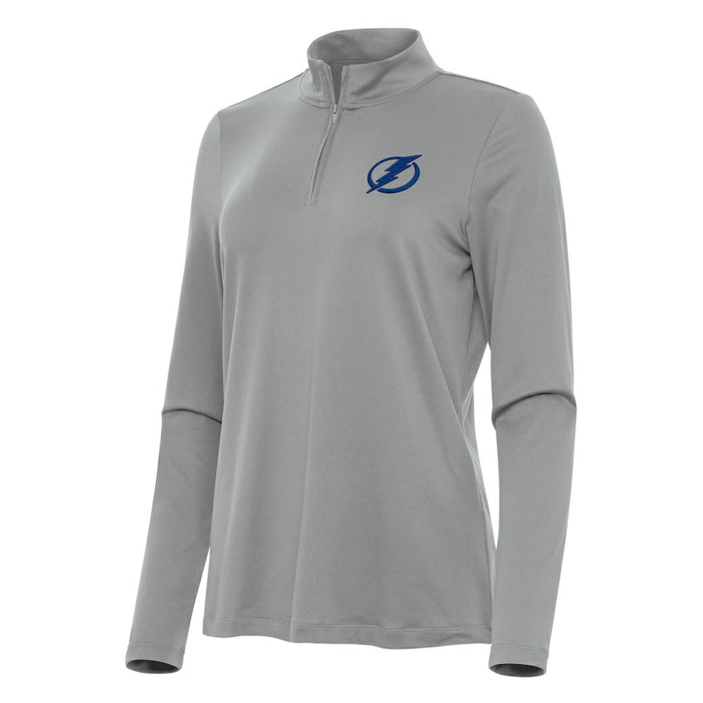 Tampa Bay Lightning Antigua Women's Reprocess Quarter-Zip Top - Gray - NHL 202259959