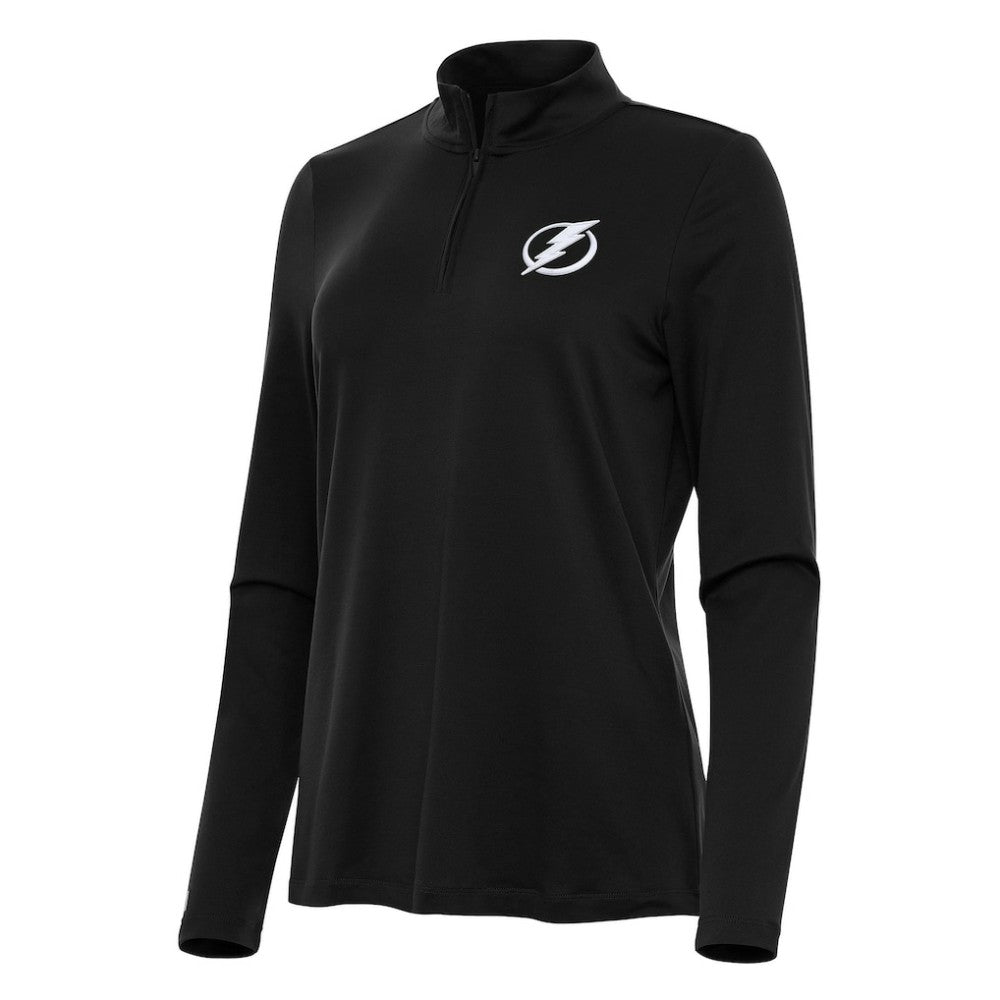 Tampa Bay Lightning Antigua Women's Reprocess Quarter-Zip Top - Black - NHL 202259961