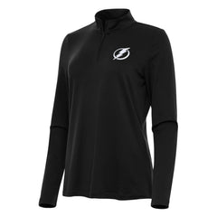 Tampa Bay Lightning Antigua Women's Reprocess Quarter-Zip Top - Black - NHL 202259961
