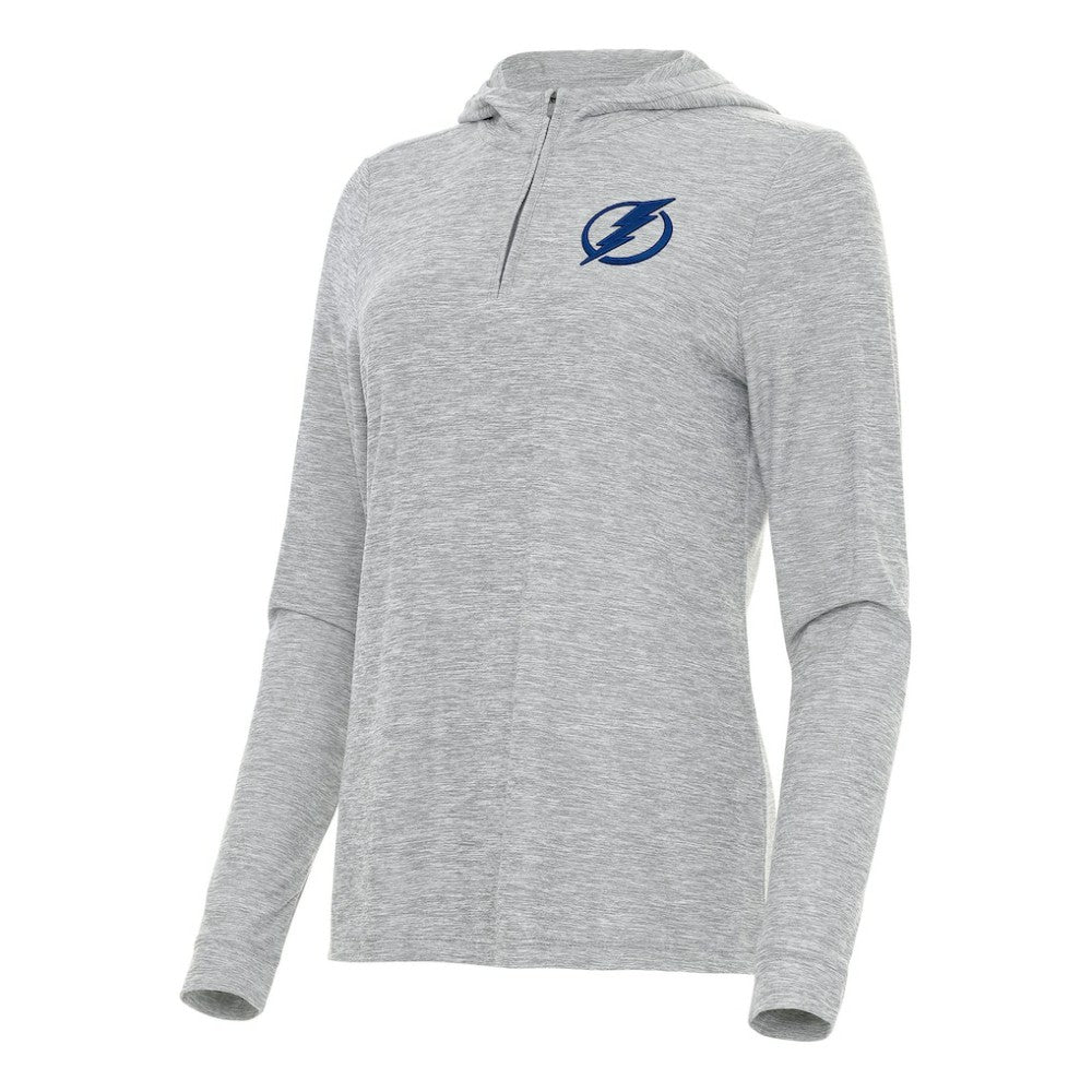 Tampa Bay Lightning Antigua Women's Daybreak Quarter-Zip Hoodie - Heather Gray - NHL 202259987