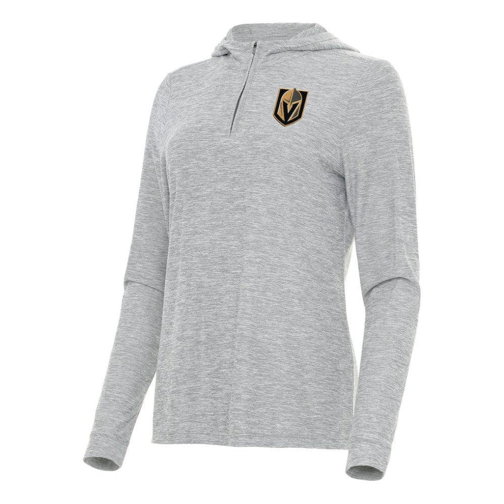 Vegas Golden Knights Antigua Women's Daybreak Quarter-Zip Hoodie - Heather Gray - NHL 202259996