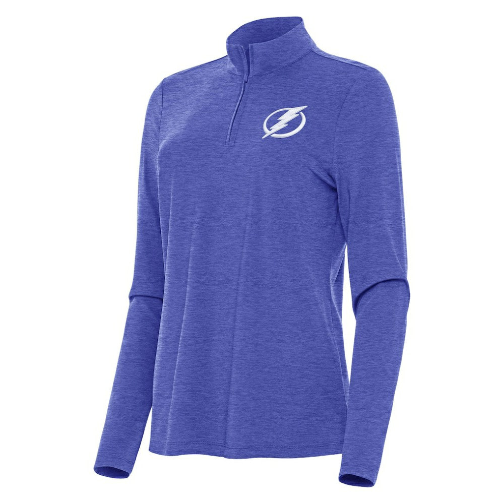 Tampa Bay Lightning Antigua Women's Bright Quarter-Zip Top - Heather Royal - NHL 202260014
