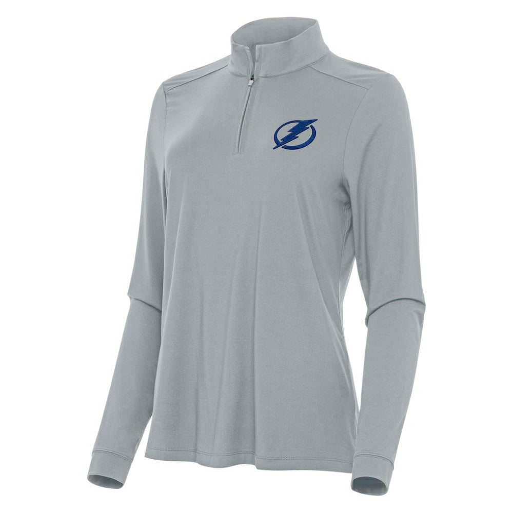 Tampa Bay Lightning Antigua Women's Intent Quarter-Zip Top - Gray - NHL 202260118
