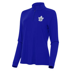 Toronto Maple Leafs Antigua Women's Intent Quarter-Zip Top - Royal - NHL 202260122