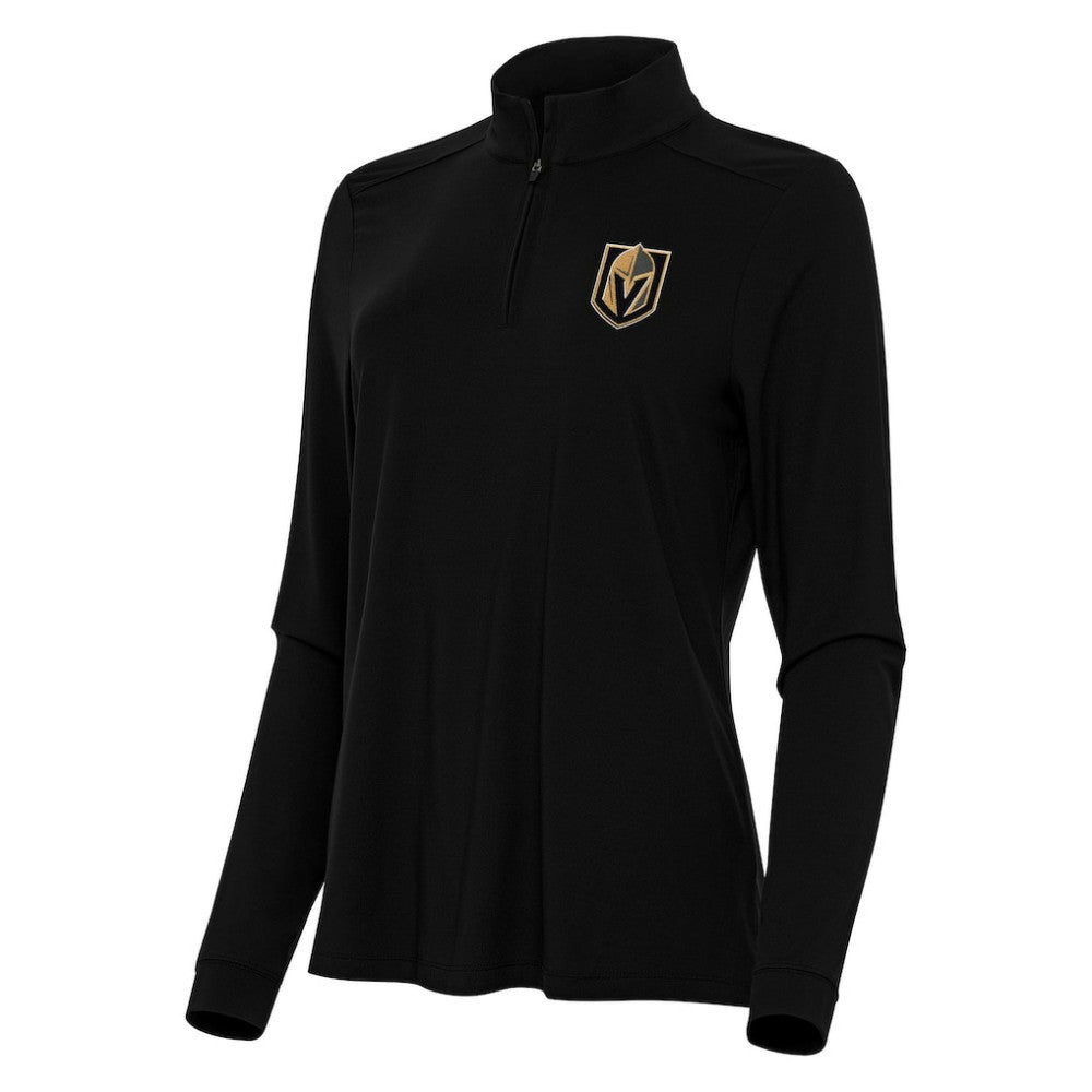 Vegas Golden Knights Antigua Women's Intent Quarter-Zip Top - Black - NHL 202260127