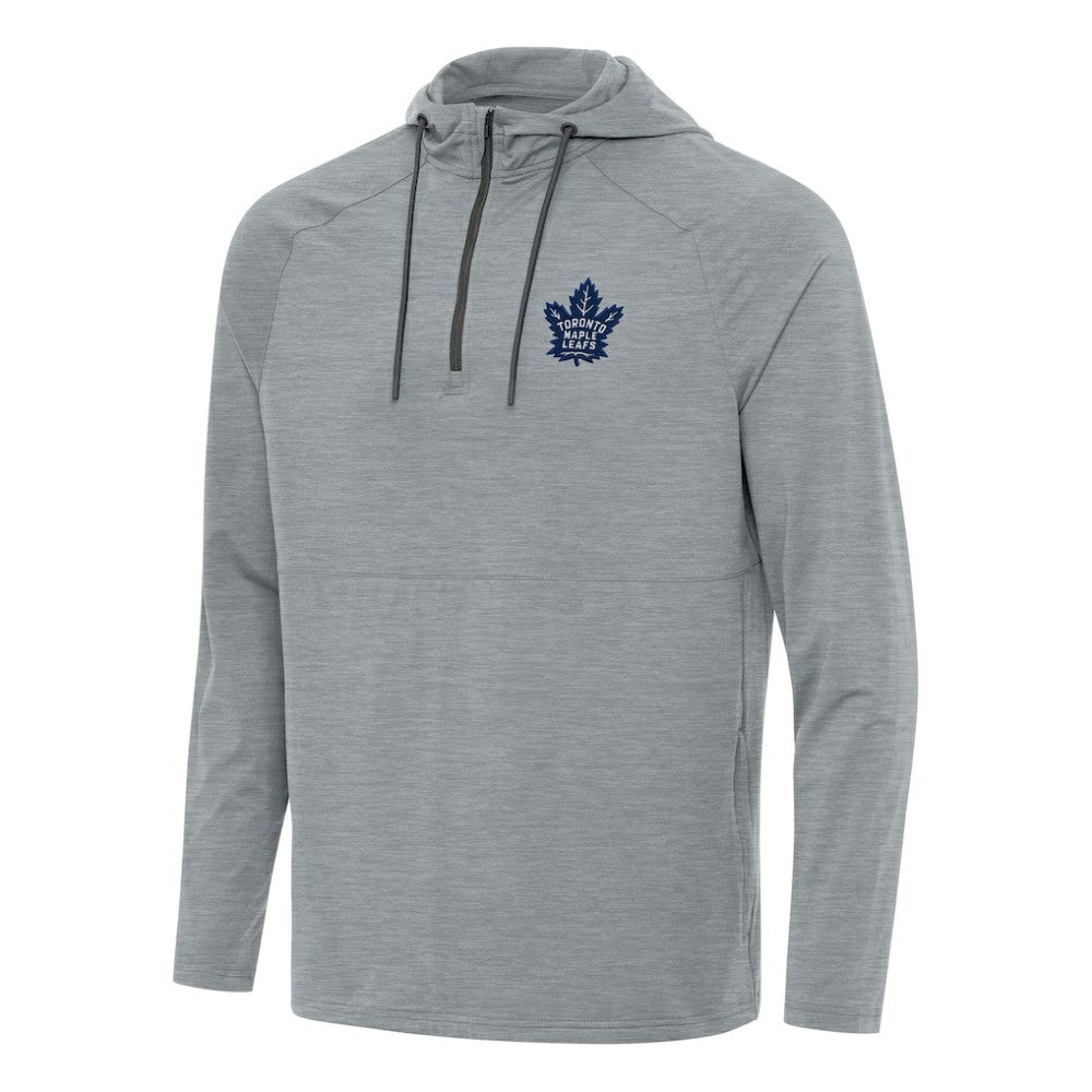 Toronto Maple Leafs Antigua Spikes Quarter-Zip Hoodie - Heather Gray - NHL 202260337