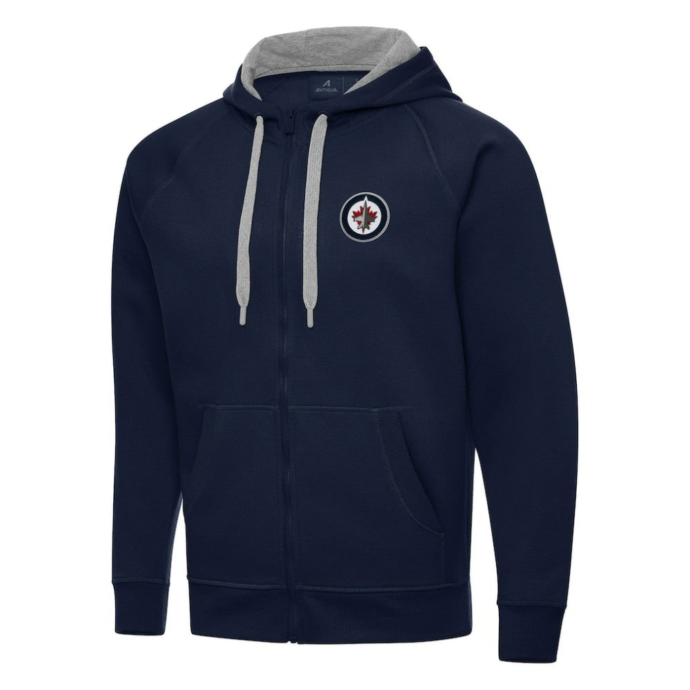 Winnipeg Jets Antigua Big & Tall Victory Full-Zip Hoodie - Navy - NHL 202260423