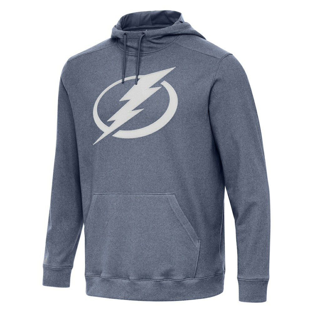 Tampa Bay Lightning Antigua Cloud Pullover Hoodie - Heather Navy - NHL 202260488